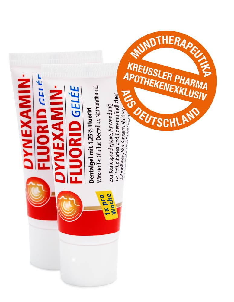 Fluoridierung mit DYNEXAMINFLUORID GELÉE in der 20g Tube